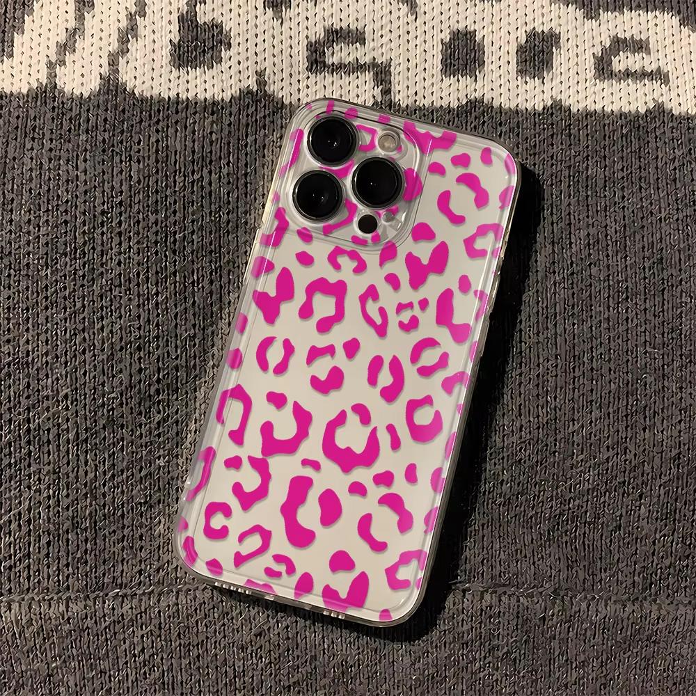 

Rose red leopard print Clear Phone Case For Xiaomi Mi 15 T Pro 14T 13T 12T Mi 17 Pro 15 14 13 12 11 Lite 5G Silicone Cover Xiaomi 17