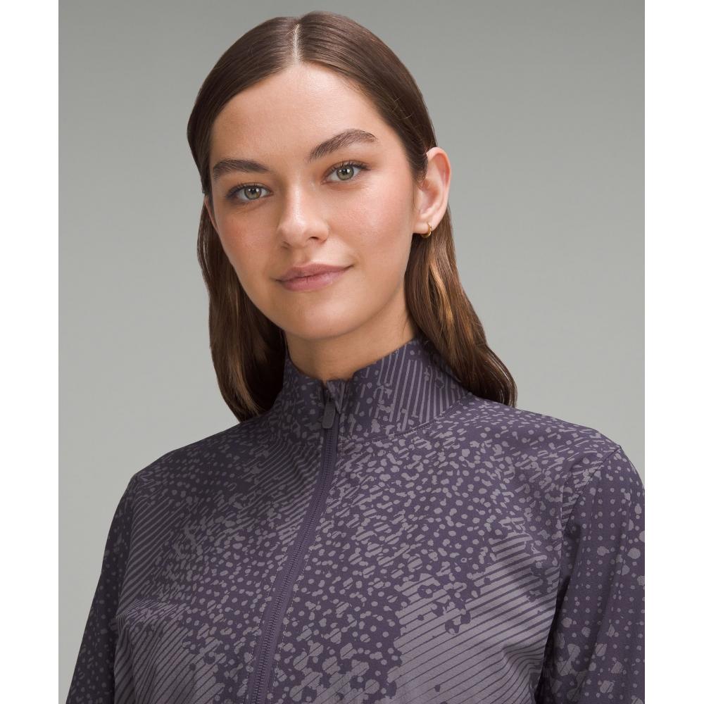 Lululemon Convertible Jacket Dotted Spark Print Dark Carbon Atmospheric Purple