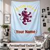 Custom Tapestry Wall Hanging, Aston Villa Personalized Name Text Home Wall Decor