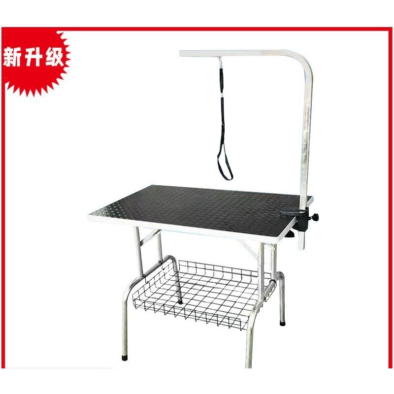 Pet Grooming Table Lift & Rotate Air-Pump Hydraulic Dog Cat Beauty Desk 360° Swivel 80×50 cm Non-Slip Top for Small-Medium Large