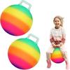 Regenbogen Sport Hüpfball mit Griff Springball Langlebiger Kinder Hüpfball Kinder