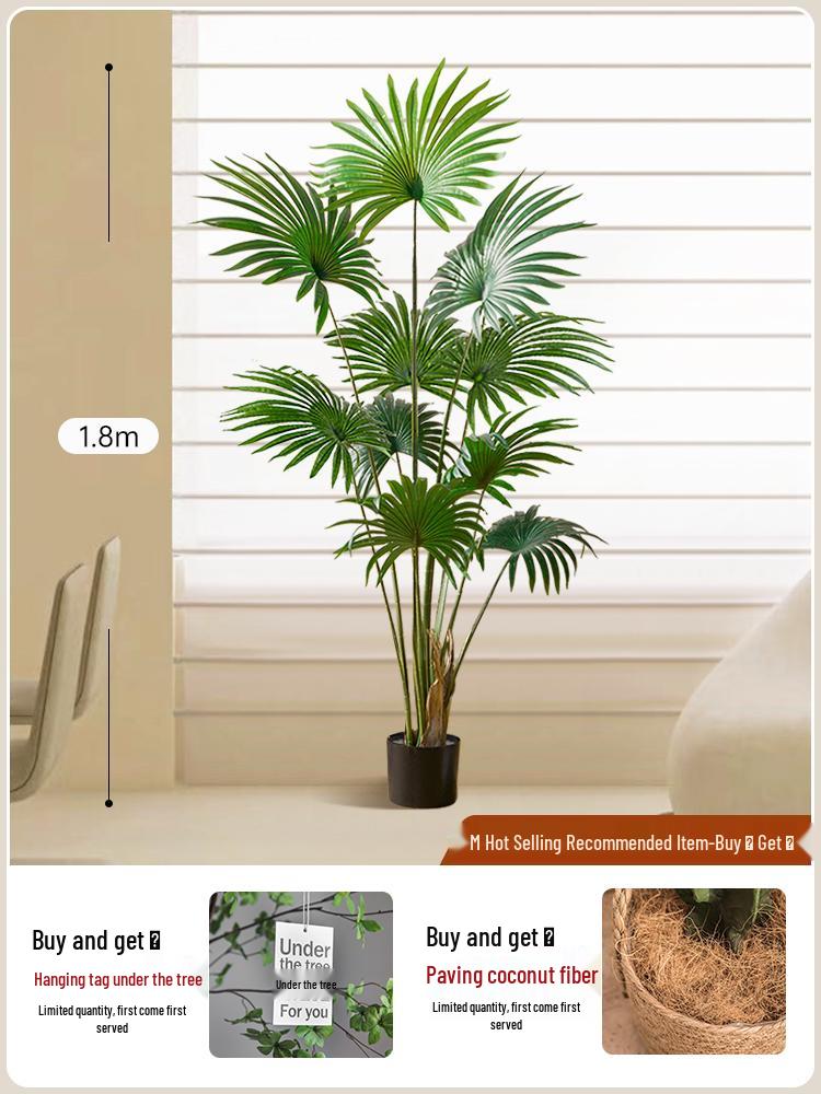 Large Luxury Faux Livistona Flower: Indoor Green Plant Floor Decoration