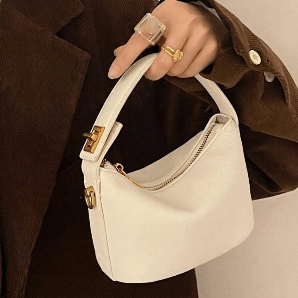 Clutch Cloud Shoulder Bag Solid Color Phone Crossbody Bag Casual Leather Handbag Girls