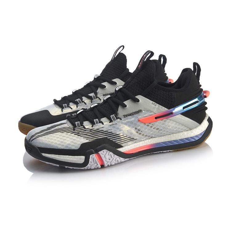 New LINING Quick Start Badminton Shoes Men Low Top Gray Black AYAQ009-1