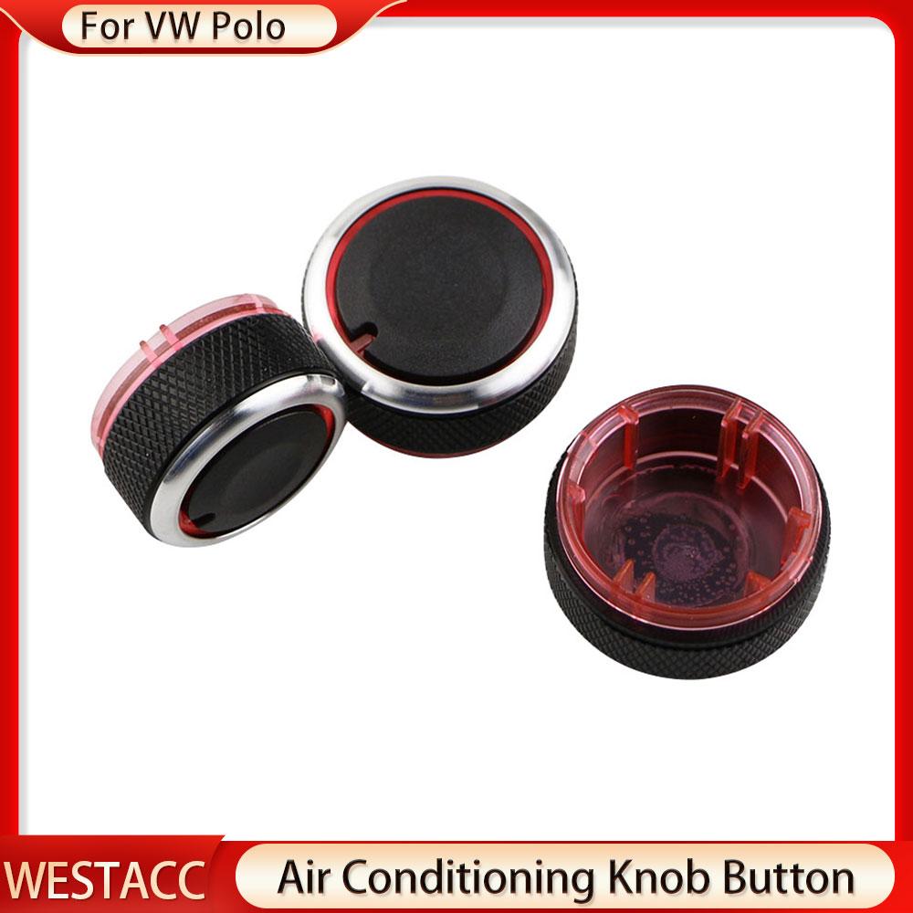 Aluminum Alloy Car Air Conditioning Knob AC Knob Heat Control Switch Button for VW POLO 2004-2013 MK4 MK5 9N 9N3 6R