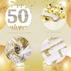 50th Wedding Anniversary Banner Decorations, White Gold Happy 50 Anniversary Party Supplies, Golden 50 Th Wedding Anniversary Decorations Decor