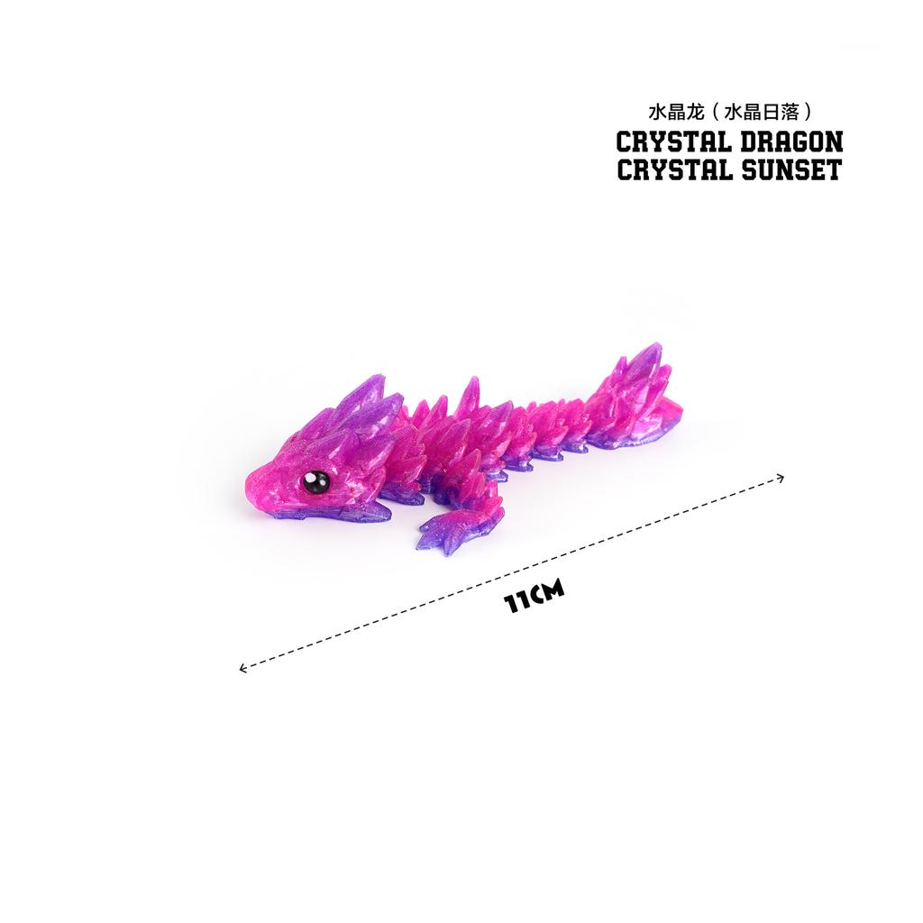 3D Printed Dragon Toys Colorful 3D Flexible Articulated Dragon Toy for Home Desk Decoration Stress Relief Toy for Kids & Adult