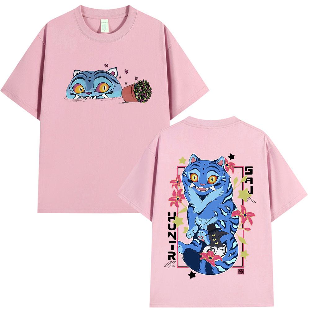 KPop Lovci démonů Derpy Tiger Merch Trička Móda Vintage Gotická trička Topy Pánské Dámské Oblečení Bavlna Oversized Tričko