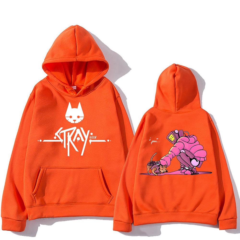 Cartoon Street Cat Hat Sweatshirt Comfortable Printed Men's Sweatshirt Harajuku Unisex Cartoon Hat Sweatshirt