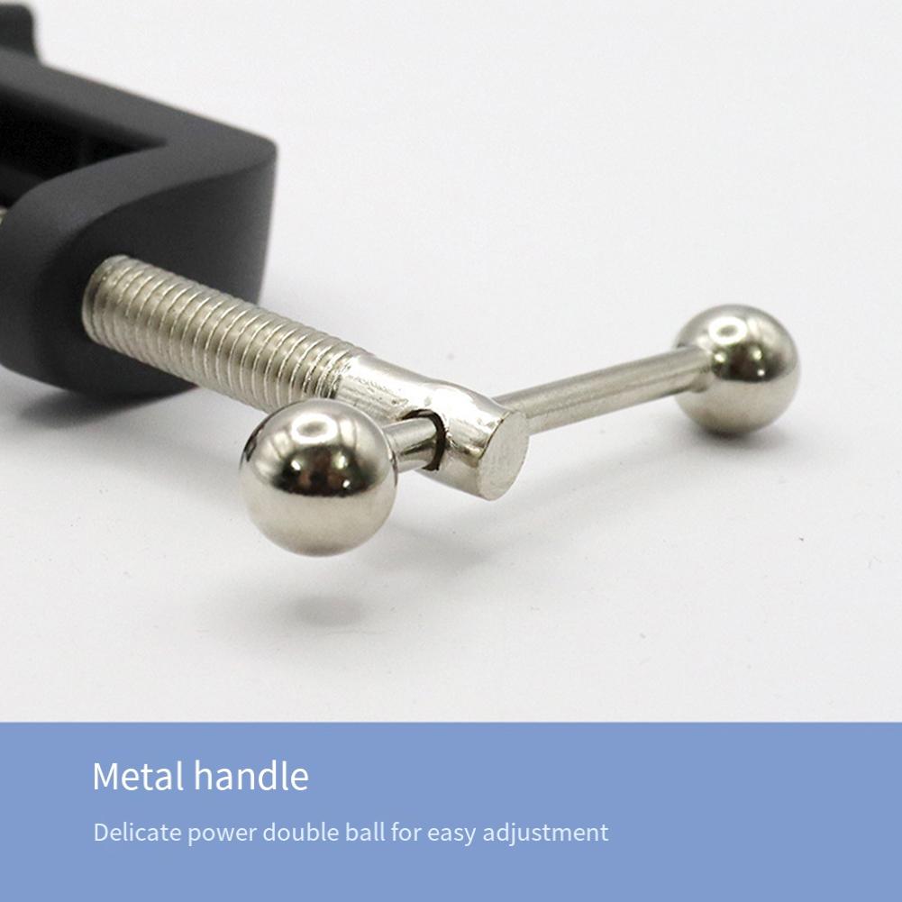 Aluminum Allo Adjustable Desk Lamp Fixed Base Clamp Holder Clip With Stainless Steel Swing For DIY Hose Table Lamp