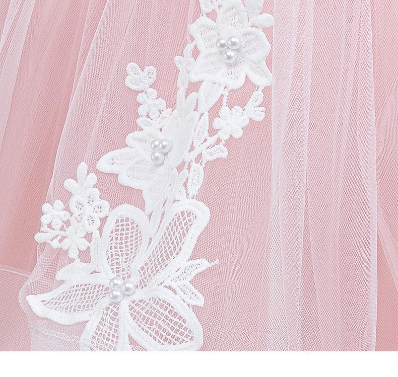 Girls' Mesh Princess Dress - Puffy Gown for Weddings, Holidays, Parties, Performances & Children's Day Gift.