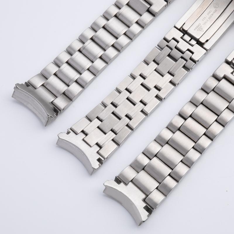 Quality Watchband 20mm 22mm Silver Stainless Steel Watch Band For Omega Strap Seamaster 600 Speedmaster Planet Ocean Belt
