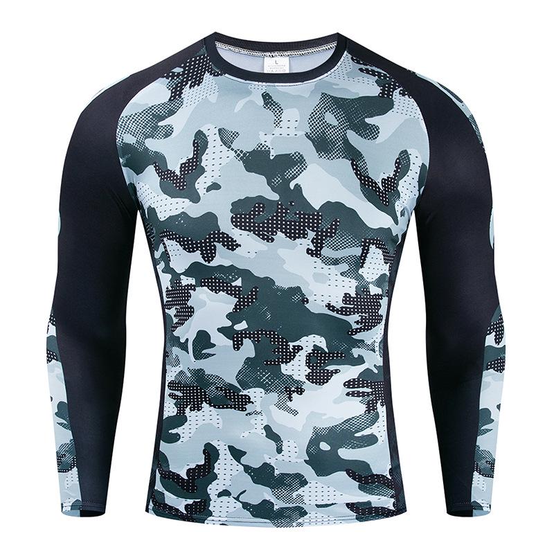 Herren Langarm Kompressionssportshirt - Elastisch, Atmungsaktiv, für Basketball, Laufen, Fitness.