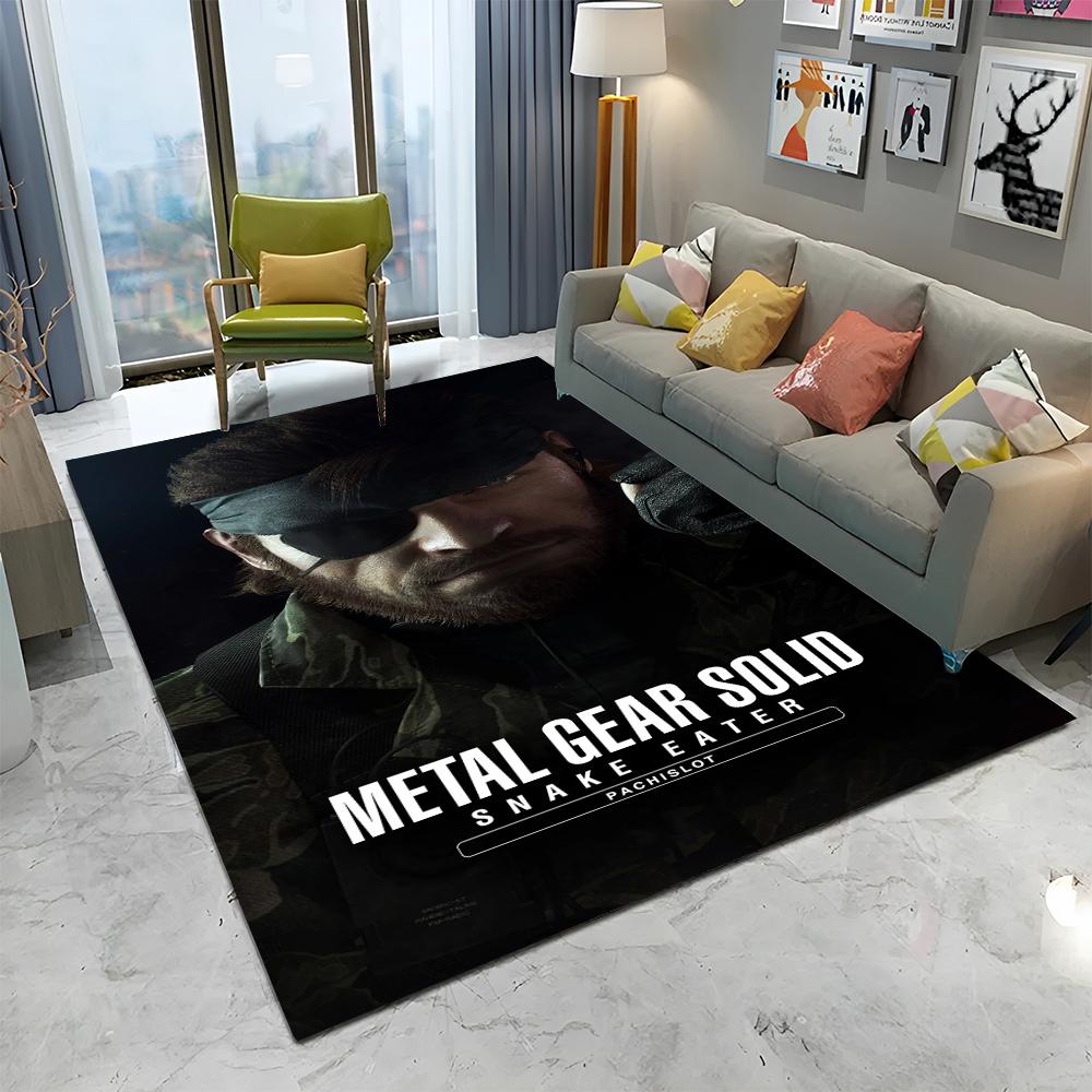 Alfombra de Dibujos Animados para Jugadores de Metal Gear Solid para Decoración de Hogar, Sala de Estar, Dormitorio, Sofá, Felpudo, Alfombra Infantil para Área de Juegos, Alfombrilla Antideslizante para Suelo