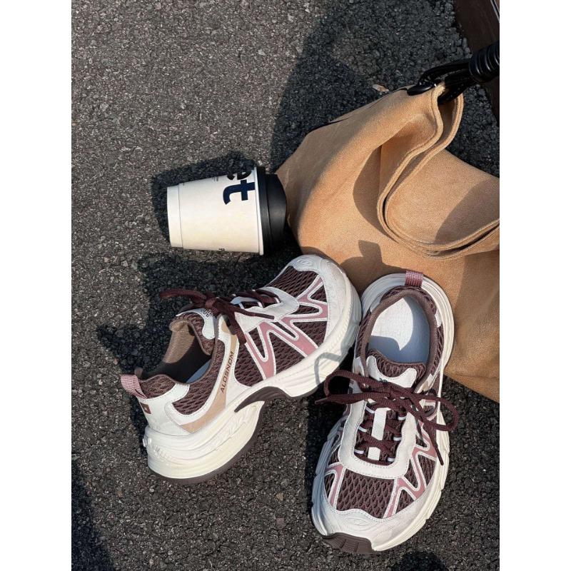 

Mesh lightweight and versatile dad shoes women s autumn new breathable thick-soled outdoor sports casual running shoes speed 40 коричневий