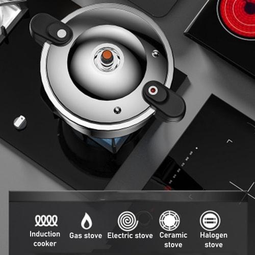 Stainless Steel Pressure Cooker, 10L/12L/16L, Stovetop Pressure Canner with Easy-Lock Lid, Fast Cooking Canner Pot, Compatible with Gas, Induction, an