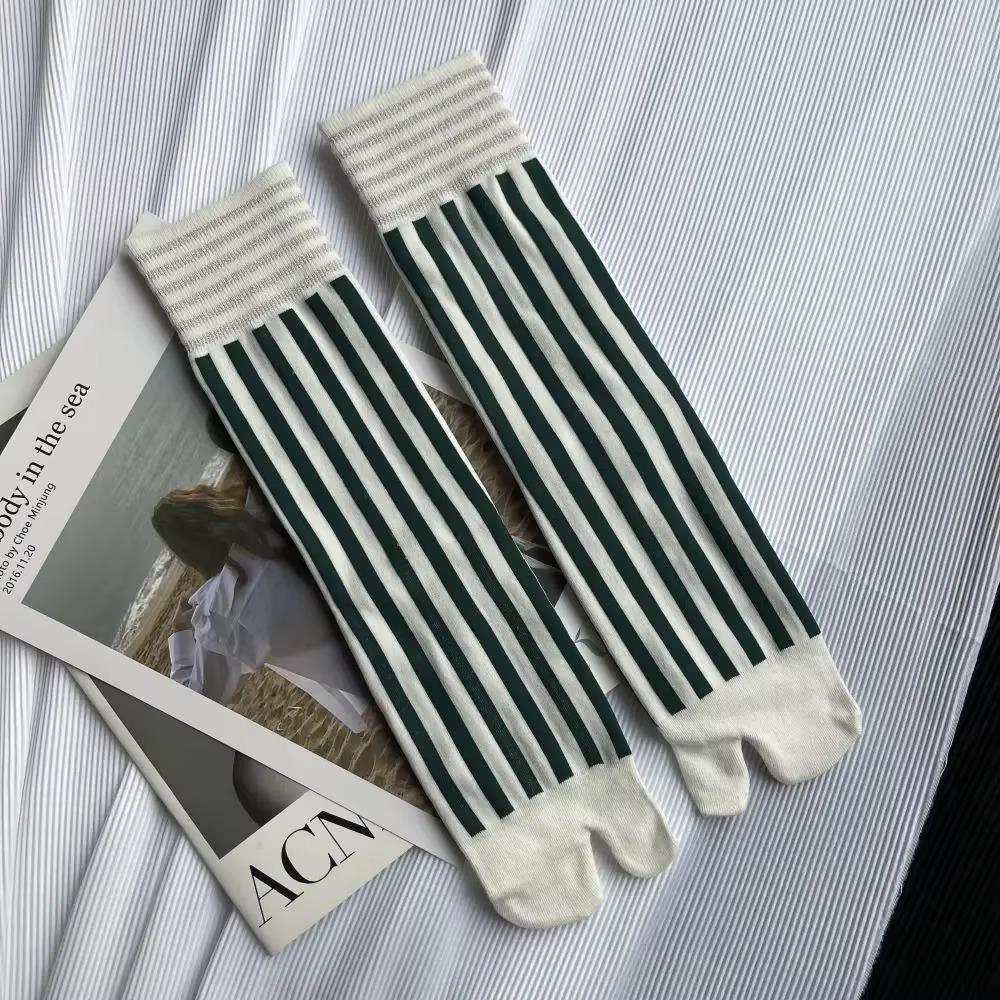 Colorful Split Toe Socks Striped Women's Tabi Socks Fashion Toe Socks