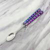 Nerūdijančio plieno drugelio formos sulankstomas šaukštas šakutė Treniruočių Balisong treniruočių įrankis Patvarūs lauko stovyklavimo indai