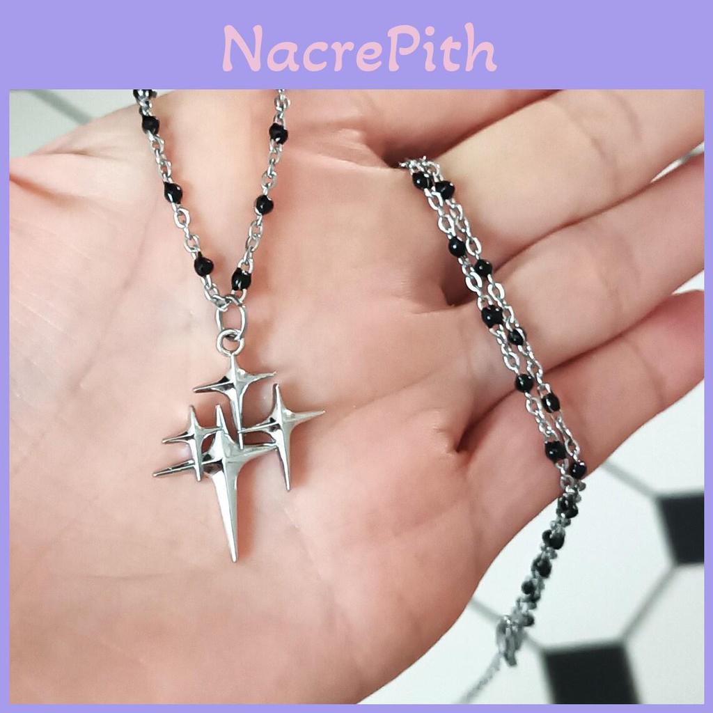 Y2k Gothic Star Pendant Necklace For Women With Electroplated Zinc Alloy 60cm Length
