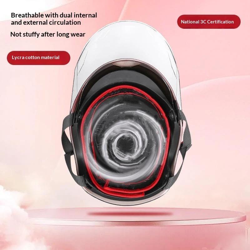 1Pcs Electric Bike Half Helmet Double Lens Electric Motorcycle Helmet Summer Sun Protection Safety Helmet For Women Men