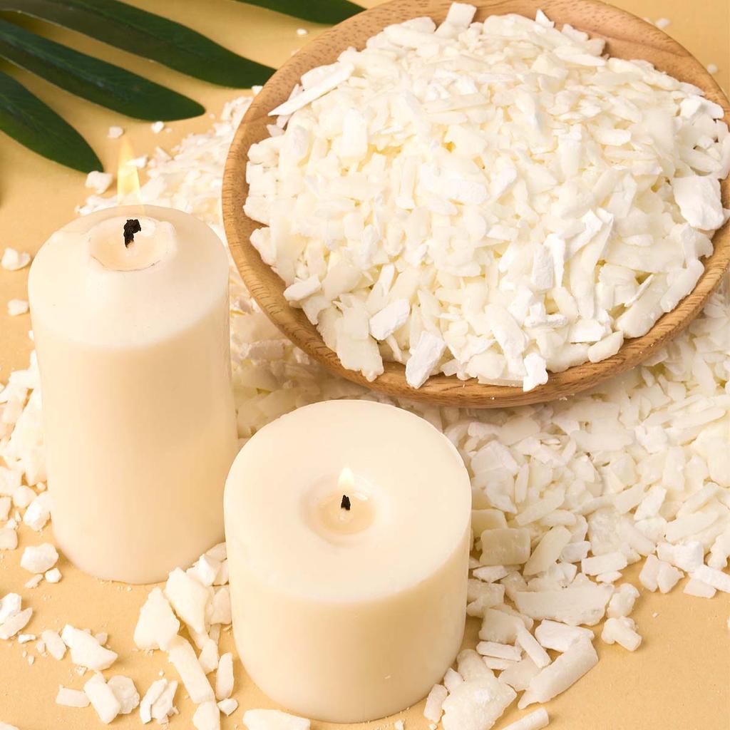 1 Pounds Pure White Soy Wax For DIY Handmade Candles Crafts 100% Additive-Free Scented Candle Raw Material Making Supplies Kit