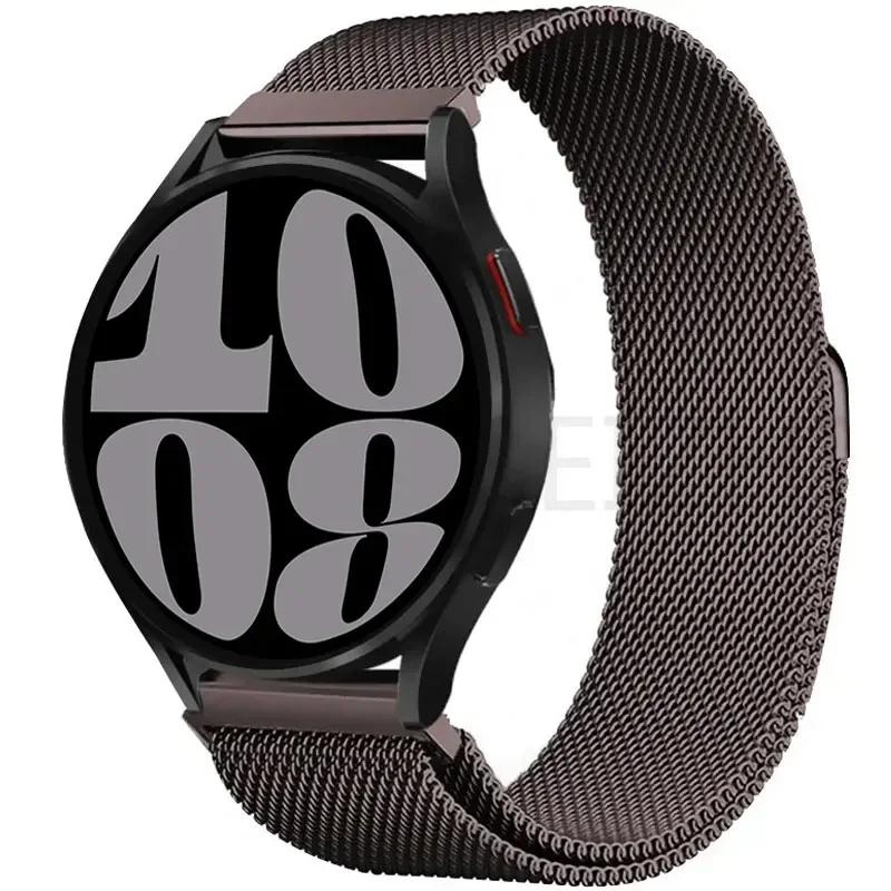 Milanese loop band for Samsung Galaxy Watch 7-FE-6-5-4-Classic 20mm 22mm Metal magnetic bracelet Huawei watch GT 5-4-3-2 strap