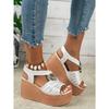 High Heel Big Size Sandalen Damen Slope Heel Dicker Boden Sandalen Fischmaul Casual Damen Sandalen