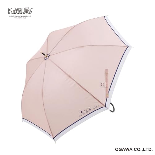 ogawa (Ogawa) [2025] Long Umbrella, Jump Style, 60cm, 7 Ribs, Peanuts Snoopy/Pink, Water-Repellent, 90617