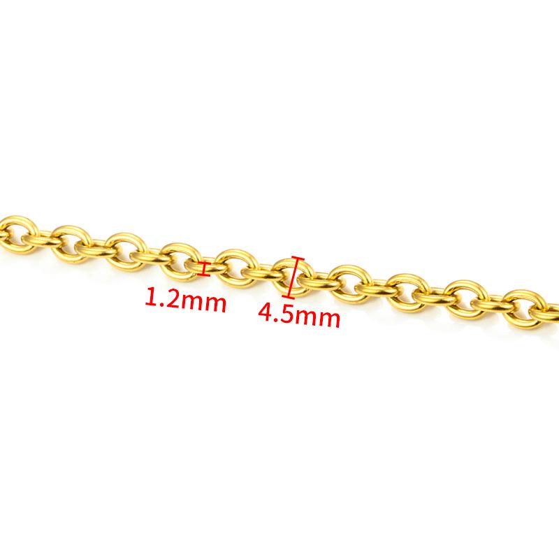 Stainless Steel Gold Chain for DIY Jewelry: Necklace & Bracelet Fashion Accessory