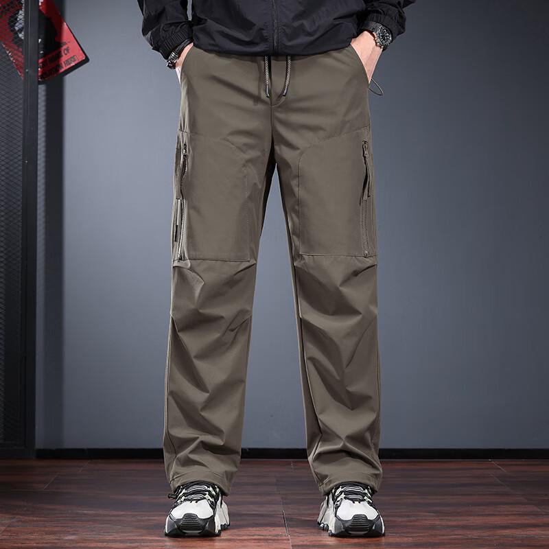 JieLeNuo Men's Autumn/Winter Outdoor Cargo Hiking Pants