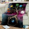 Rainbow 7 Chakra Yoga Meditation Blanket,Flannel Throw Blanket for Home Bedroom Bed Sofa Picnic Office Hiking Leisure Nap Cover