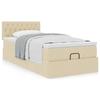 Maison Exclusive - Lit ottoman avec matelas crème 90x200 cm tissu