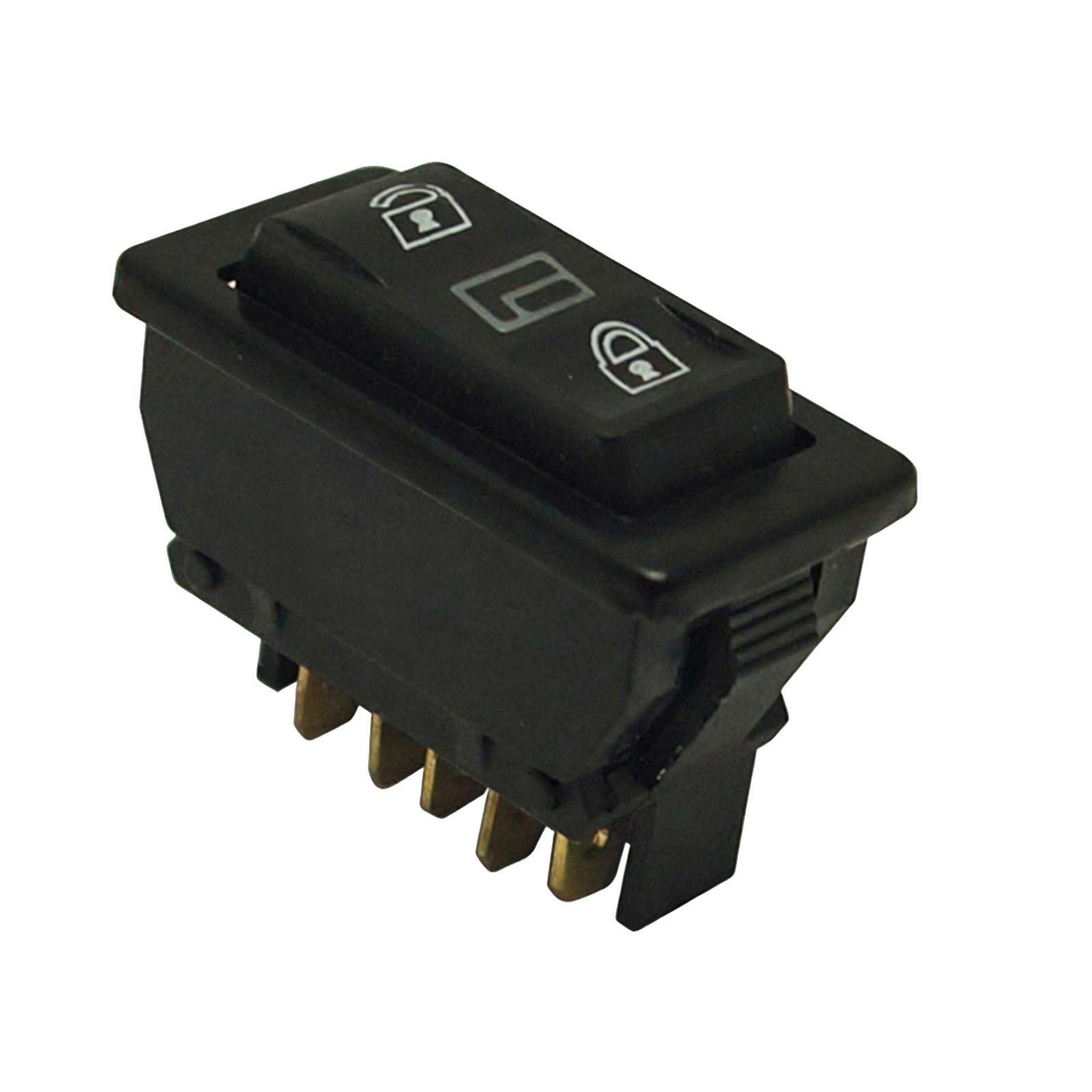 DC12V/24V 20A Universal Car 5pins DPDT Power Door Glass Switches Door Lock Control Plastic Black Switches