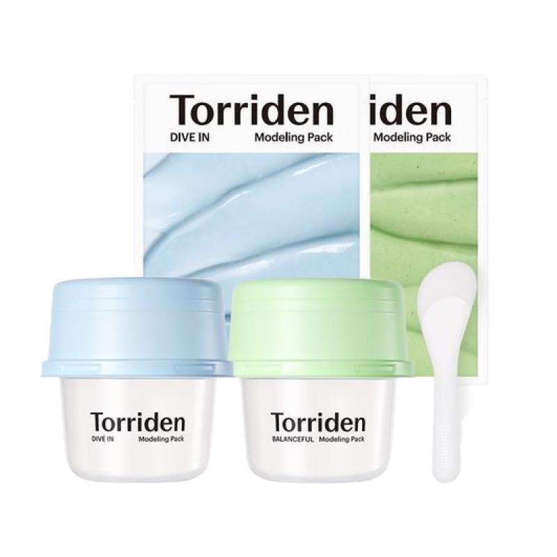 Torriden All-In-One Modeling Pack Hyaluronic Acid + Cica 1+1 Hydrating & Soothing Mask Set