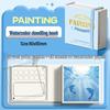 Blue Fruit Acrylic Cardstock Drawing & Doodling Mini Watercolor Pocket Book with Thickened Blank Pages