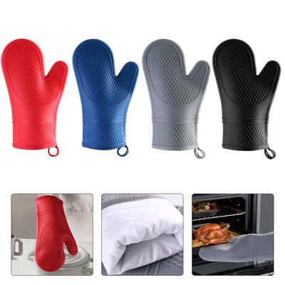 29*18cm Geïsoleerde handschoenen Zwart/Grijs/blauw/rood Hittebestendig Antislip