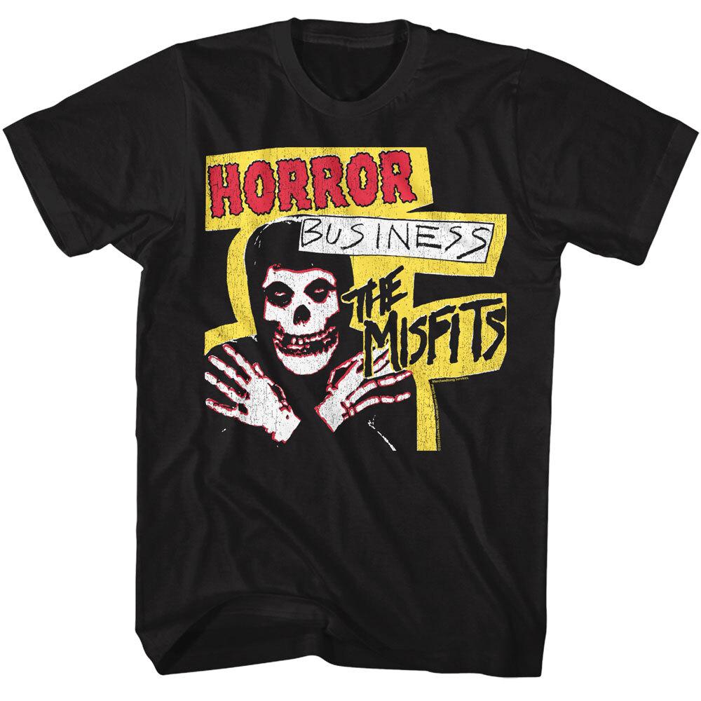 The Misfits T Shirt Men039;s Punk Rock Horror Business Album Cover Band Merch Black Unisex T-Shirt L