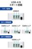 ELECOM International Adapter 3 Polarity Compatible Plug, A/BF/O/SE Type, USB-A, Ports, 12W, (N-Pole), White, ECT-32-15A3WH