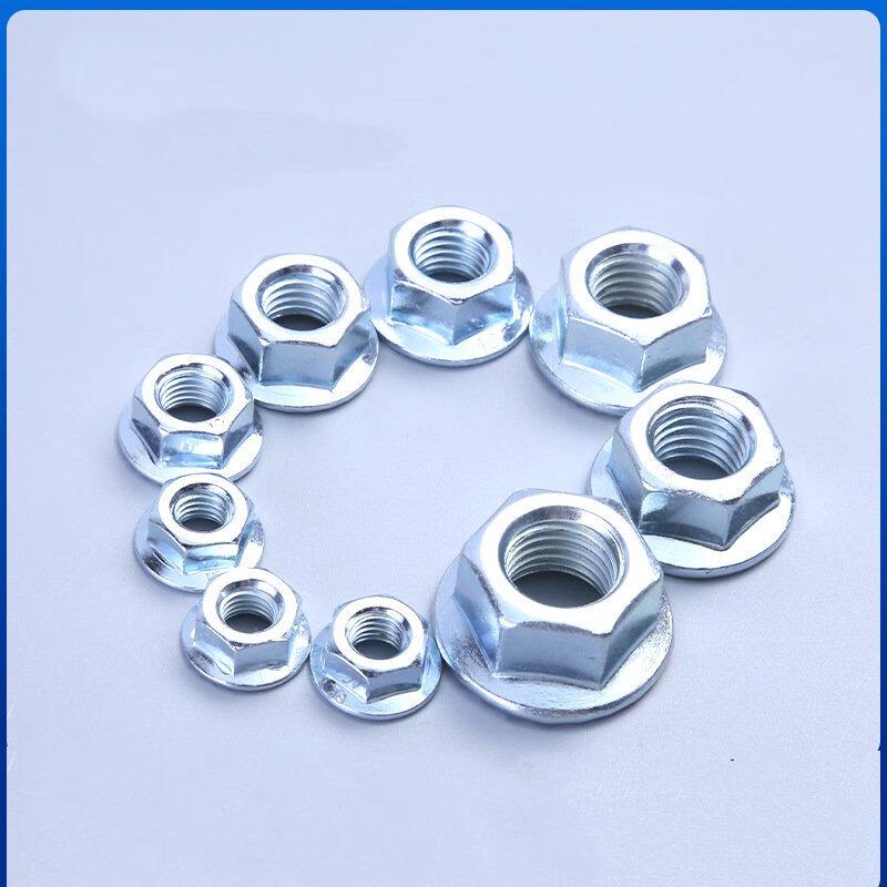 Shengbai M16*1.5 Galvanized Serrated Hex Flange Nut
