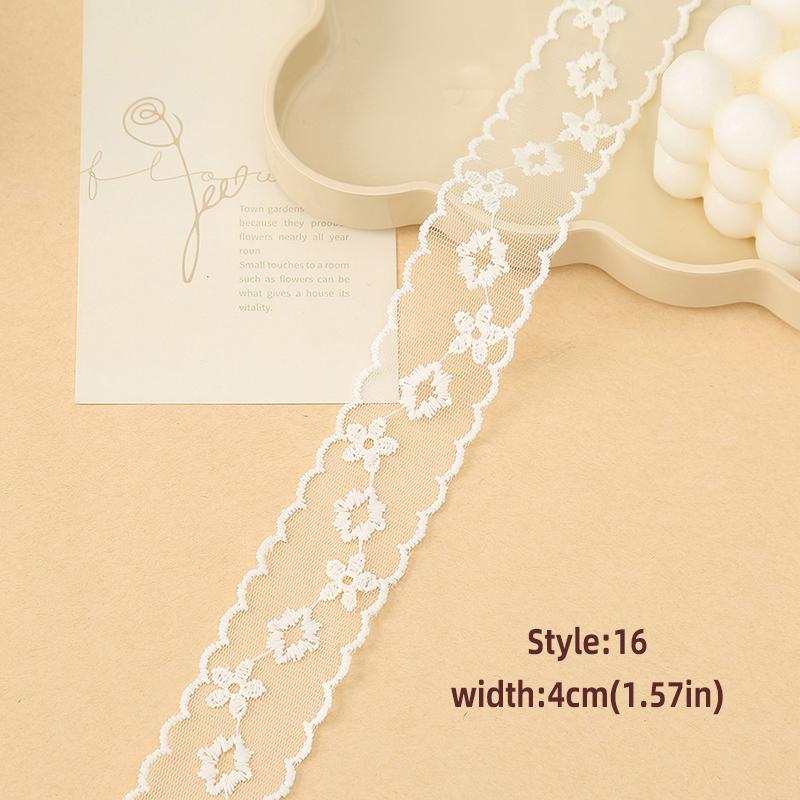 1Yards 4cm-8.5cm Wide Lace Fabric Ribbon Trim DIY Craft Clothing Sewing Supplies Curtains Tablecloths Decor Hair Bow Accessory