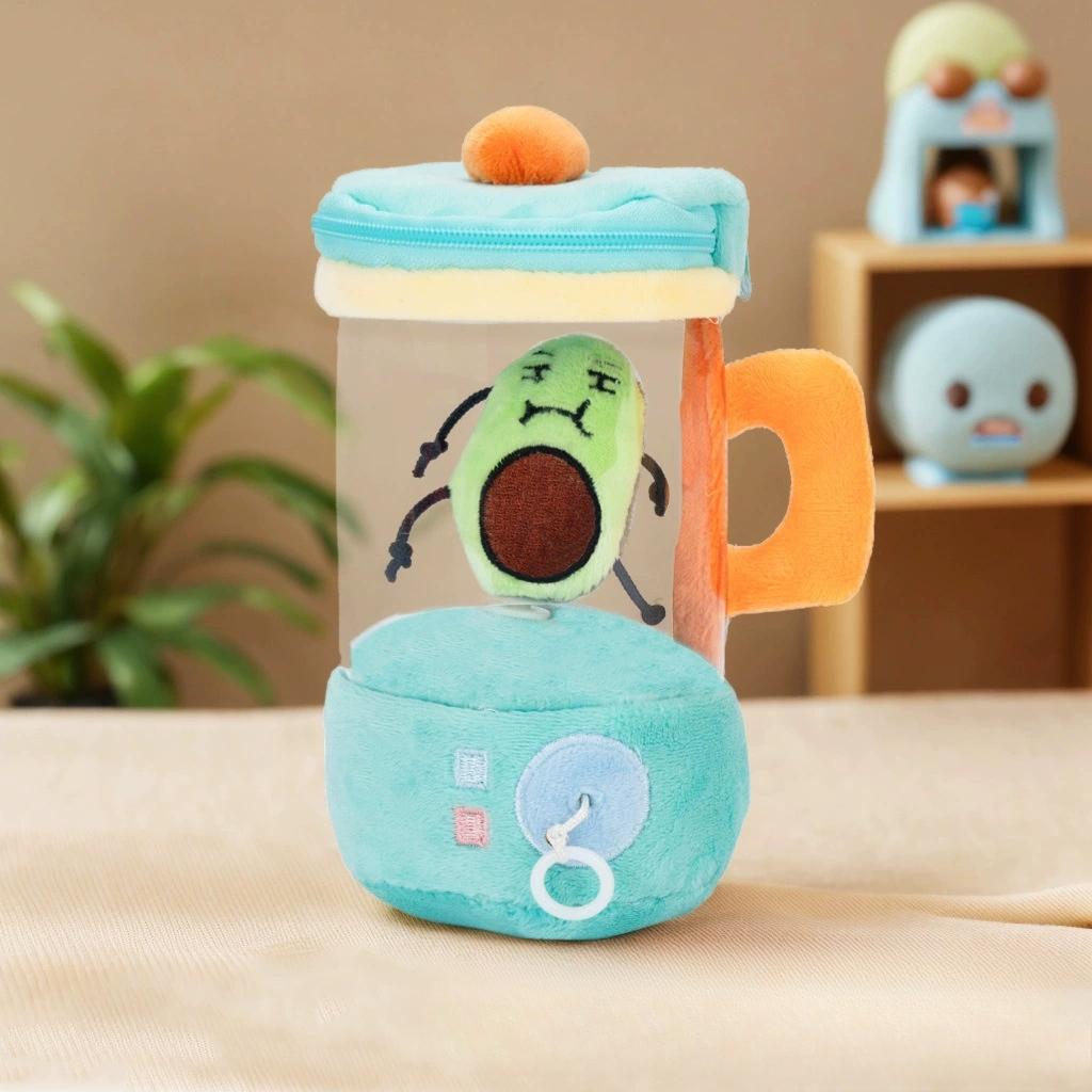 Orange Juicer Plush Toy Funny Drawstring Rotating Carrot Watermelon Banana Lemon Avocado Strawberry Pull Cartoon Stuffed Doll Creative Kid Party Gift