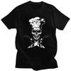 Custom Chef Cooking Pirate Skull Cross Knife T Shirts Men Pure Cotton Tee Tops Tshirts Casual Tshirt