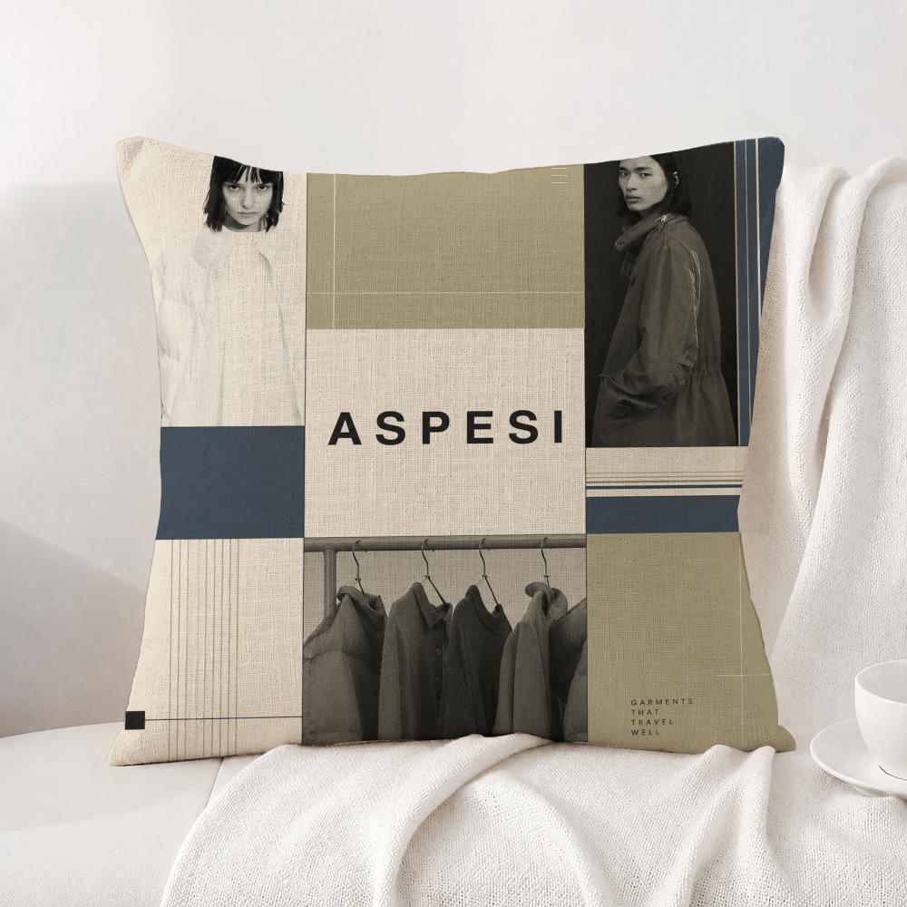 Brand Aspesi Cushion Cover Natural Linen Pillowcase Set AllinOne Decor Cushion Cover for Sofa Bedroom Chair
