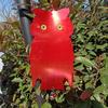 Bird Repellent Owl Reflector Double-sided Bird Scare Reflective Owl with Bells Outdoor Garden Yard Farm Hanging Bird Deterrent Device Decoration