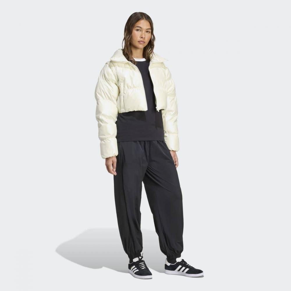 Adidas Essential Glossy 2 In 1 Crop Puffer paddIng White Jx2990