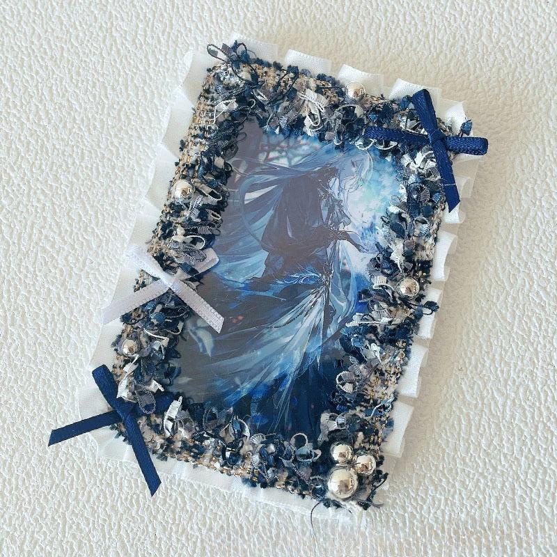 

Кавайный держатель для фотокарточек с бантом, ручная работа, упаковочные материалы для фотокарточек, рукава для карт K-pop айдолов, дисплей, аниме-рамка для карт, новинка 2025