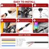 2PCS 1FT RGB LED Antennas With Warning Lights Antenna Led Bar Spiral Sequential Whip Light Off-road And UTV Accessories