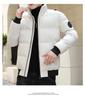 Cross Letter Men's Lightweight Winter Cotton Padded Stand Collar Jacket