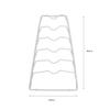 6-Shelf Lid Organizer Cabinet Rack Metal Storage Solution Easy Access Kitchen Accessories Mountable Space Saver 10.62x4x16.62