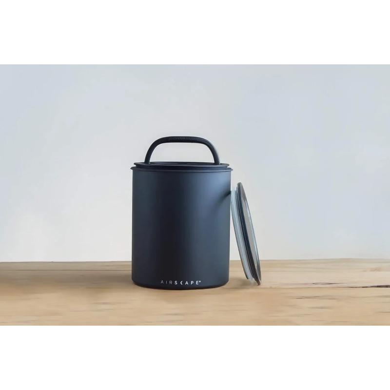 Coffee Storage Canister - Large Food Container Patented Airtight Lid 2-Way Valve Preserve Freshness Holds 2.2 lb